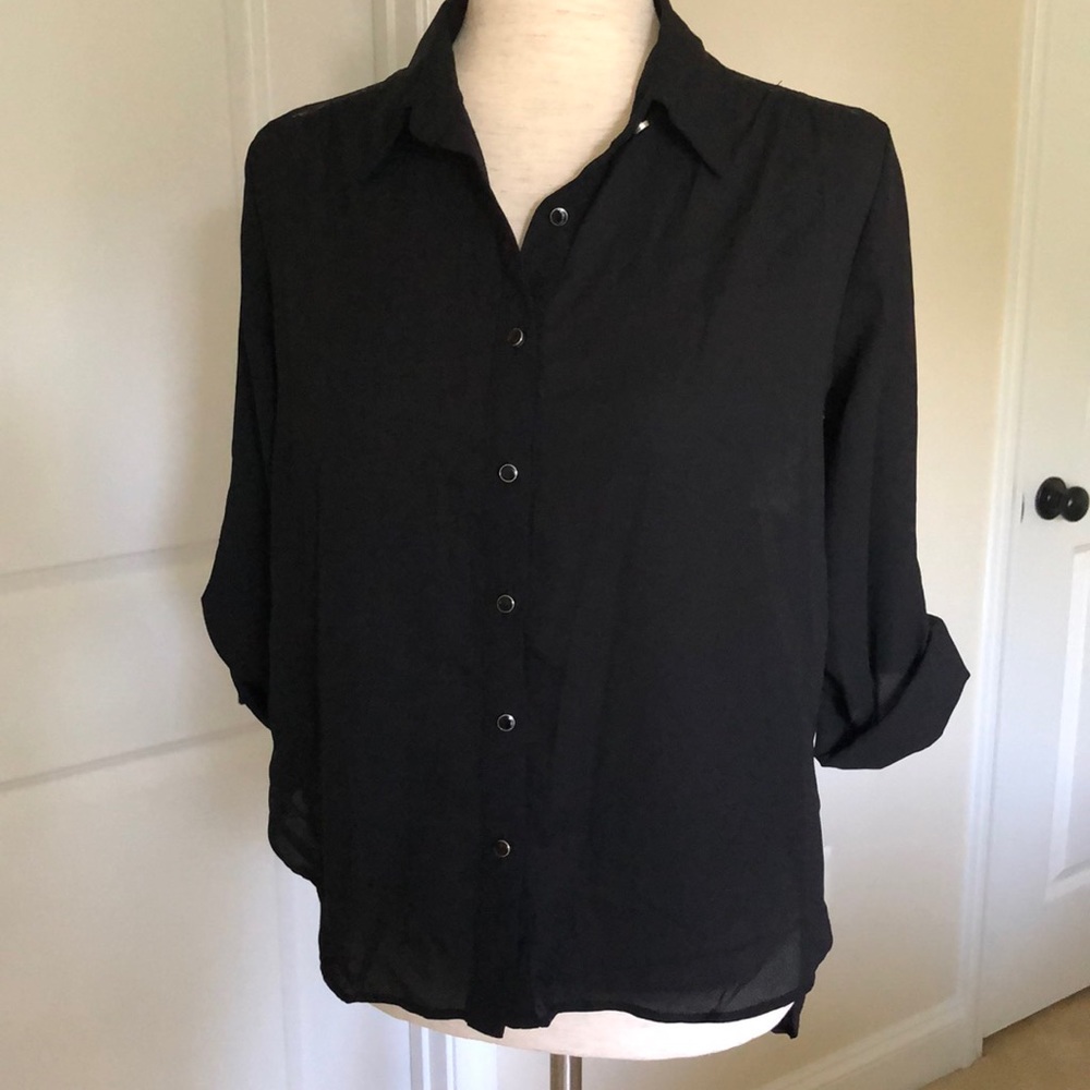 Black Top with Lace in the back